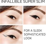 ⁦لوريال باريس قلم تحديد العين السائل فائق النحافة ويدوم طويلا من ميك اب انفاليبل، طرف لباد فائق النعومة، تركيبة سريعة الجفاف، ينزلق بسلاسة، اسود، عبوة من قطعة واحدة⁩ - الصورة ⁦8⁩