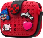 ⁦ميراكيلوس شنطة يد صغيرة من ليدي باج بوب ان سوب، شنطة قابلة للتخصيص بـ4 شارات مشبك، شنطة اكسسوارات، شنطة يد خفيفة الوزن ومتينة ومقاومة للماء - هدية للبنات والاطفال (دعسوقة)⁩ - الصورة ⁦4⁩