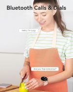 ⁦ساعة ذكية للنساء من بارسونفر (استقبال/الاتصال)، ساعة ذكية 1.4 انش لجوالات اندرويد وايفون لتتبع اللياقة البدنية مع مراقب النوم والصحة وتتبع الخطوات والسعرات الحرارية واكثر من 100 وضع رياضي، مقاومة⁩ - الصورة ⁦2⁩