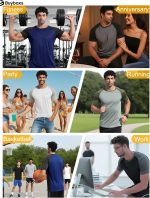 ⁦تي شيرت رياضي سريع الجفاف وجيد التهوية باكمام قصيرة للرجال من 3 قطع⁩ - الصورة ⁦6⁩