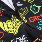 ⁦هواانيو ملابس سباحة باكمام قصيرة للاولاد بعمر 3-12 سنة، ملابس سباحة قطعة واحدة بلون كحلي للحماية من الشمس فوق 50+ ملابس سباحة بعامل حماية من الاشعة فوق البنفسجية ملابس رياضية دافئة لركوب الامواج في⁩ - الصورة ⁦4⁩