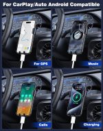 ⁦كيبل USB C للكاربلاي، سلك لعب للسيارة لابل ايفون 16 وايفون 15 برو ماكس، USB A الى نوع C، سلك شحن مضفر لنقل البيانات لاجهزة اندرويد اوتو سامسونج جالاكسي S25 S24 S23 3.3 قدم، ابيض⁩ - الصورة ⁦2⁩