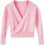 بلوزات رقص الباليه للفتيات الصغيرات، سترة رقص مخملية داخلية