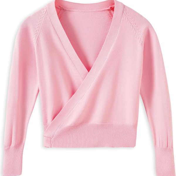 بلوزات رقص الباليه للفتيات الصغيرات، سترة رقص مخملية داخلية