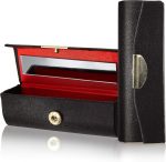 ⁦فانتايجيا منظم احمر شفاه خفيف: حافظة احمر شفاه محمولة مع مراة مكياج - حامل احمر شفاه اسود وذهبي واحمر وصندوق مجوهرات لحقيبة المكياج، بما في ذلك مراة مستحضرات التجميل - هدية جميلة للنساء من⁩ - الصورة ⁦5⁩