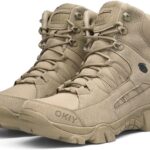 حذاء قتالي للرجال من فينديكس، حذاء عسكري عصري للمشي لمسافات طويلة، حذاء تكتيكي للمشي في الهواء الطلق، حذاء رياضي للتخييم في الصحراء، بني، مقاس 44(UK10)