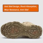 ⁦حذاء قتالي للرجال من فينديكس، حذاء عسكري عصري للمشي لمسافات طويلة، حذاء تكتيكي للمشي في الهواء الطلق، حذاء رياضي للتخييم في الصحراء، بني، مقاس 44(UK10)⁩ - الصورة ⁦5⁩