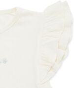 ⁦بلوزة برقبة دائرية واكمام قصيرة مكشكشة للبنات⁩ - الصورة ⁦3⁩