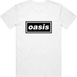 تي شيرت مطبوع عليه شعار Oasis (أبيض)