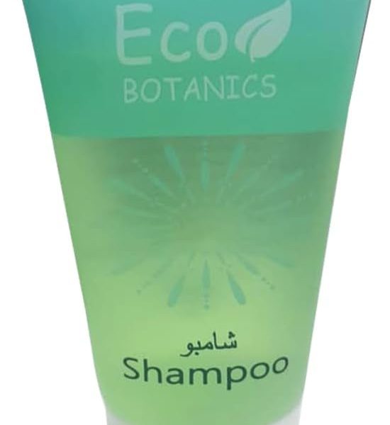 ايكو بوتانيكس شامبو سعة 30 مل بغطاء قلاب شفاف بلون اخضر/ازرق (علبة من 125 قطعة)