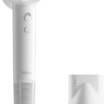 مجفف شعر اس اي لايت من لايفين، مجفف شعر ايوني سالب 150 مليون مع محرك عديم المسفرات 100000 دورة في الدقيقة، مجفف شعر قوي وسريع الجفاف وعالي السرعة ومنخفض الضوضاء، تصميم خفيف الوزن وصغير الحجم (ابيض)