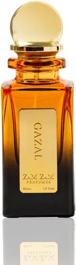 عطر للجنسين من زمزم غزال - 50 مل او دي بارفان | عطر شرقي خشبي يدوم طويلا مع خشب العود والورد والتوت وخشب العنبر | رائحة انيقة للرجال والنساء، لجميع المناسبات