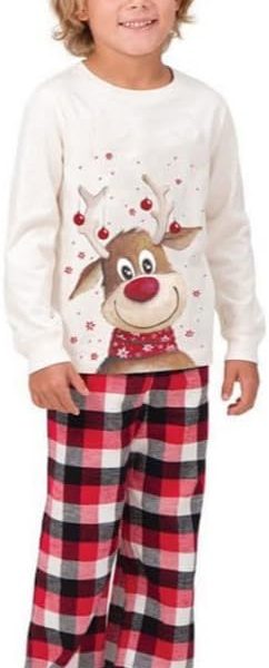 جورونب زي الكريسماس للاطفال البنات والاولاد، بيجامات الكريسماس للعائلة ساندا كلوز بطبعة ثلج للكريسماس مجموعات بيجامات الكريسماس والعطلات العائلية