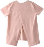 ⁦بلوزة باكمام قصيرة مطبوعة للبنات من نيكسجين، 4-5 سنوات، لون خوخي S24HDGLGSPG18⁩ - الصورة ⁦3⁩