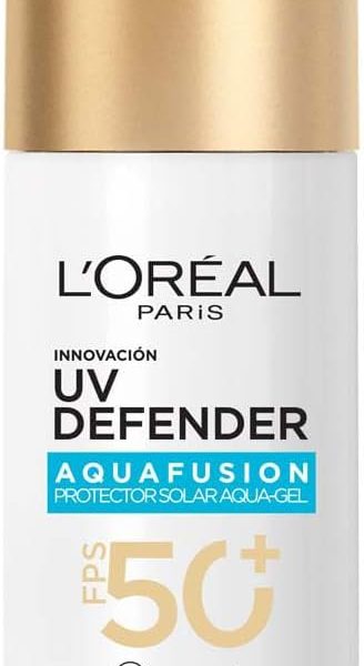 L’Oréal Paris UV Defender Aquafusion Daily Water Gel Sunscreen SPF50+ PA++++, Defends from all UV aging signs, Absorbs in 3 Seconds, 50ml