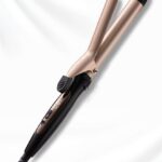 شعر مجعد من السيراميك من دوشر 25 ملم ذهبي مع شاشة LCD، درجة حرارة قابلة للتعديل، غير ضار ودائم للمنزل