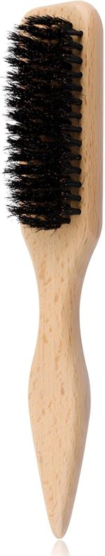 Bristle Hair Brush with Wide Rat Tail for Smoothing Hairs, Ponytail Bun Grooming, for Sectioning and Parting