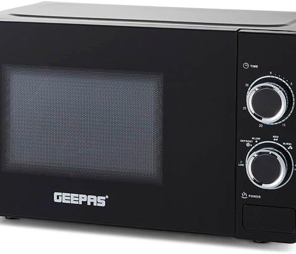 جيباس ميكروويف يدوي سولو 700 واط | فرن ميكروويف سولو 20 لتر مع 5 مستويات طاقة | اعادة تسخين، وظيفة اذابة الثلج التلقائي ومؤقت 30 دقيقة | 2 قرص دوار، سهل التنظيف | تصميم صغير انيق