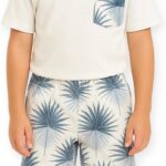 طقم ملابس قطن للاولاد من لواي | زي فاخر مع تي شيرت وشورت انيق | ملابس قطنية مريحة للاطفال | ارتداء يومي للاولاد (ناعم وخفيف الوزن)