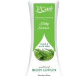 V كير لوشن الجسم سيلكي سينسيز 500 مل | مستخلصات الزيتون والصبار | لوشن مرطب للجسم للبشرة الجافة والخشنة | يغذي بعمق وينشط ويجعل بشرتك ناعمة كالحرير