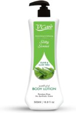 V كير لوشن الجسم سيلكي سينسيز 500 مل | مستخلصات الزيتون والصبار | لوشن مرطب للجسم للبشرة الجافة والخشنة | يغذي بعمق وينشط ويجعل بشرتك ناعمة كالحرير