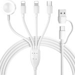 ايليفانت بوت® كيبل USB C للشحن المغناطيسي اللاسلكي لايفون، كيبل شحن 4 في 1 للجوال والتابلت والساعة الذكية من USB/USB C الى USB C