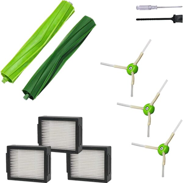 سينيني ملحقات قطع غيار للمكنسة الكهربائية اي روبوت رومبا i7 j7 i6 i8 i3 i4 i1 e5 e6 I E سلسلة تتضمن فرشاة شعيرات و3 عبوات فلتر وفرشاة جانبية