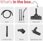 ⁦هنري مكنسة كهربائية اسطوانية من اتش في ار 160-11، 620 واط، 6 لتر، احمر واسود⁩ - الصورة ⁦4⁩