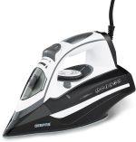 جيباس مكواة بخار سيراميك، تحكم في درجة الحرارة، لوحة نعل سيراميك Gsi24025، وظيفة التنظيف الذاتي الرطب والجاف انفجار بخار قوي 400 مل، خزان مياه ضمان لمدة عامين، بني، 3000 واط