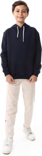 ⁦سويت شيرت بغطاء للرأس وجيوب من الصوف للاولاد⁩ - الصورة ⁦6⁩