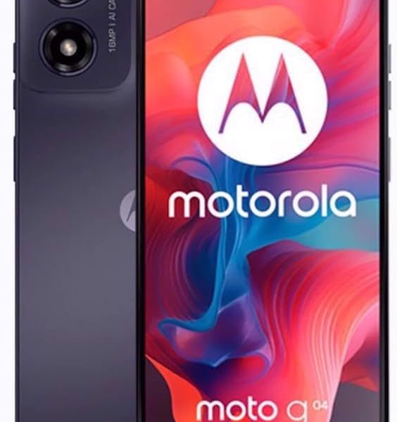 موتورولا جوال موتو G04 ثنائي شرائح الاتصال بذاكرة روم 128GB وذاكرة RAM 4GB (جي اس ام فقط | بدون سي دي ام ايه) هاتف ذكي 4G/LTE غير مغلق من المصنع (اسود كونكورد) - اصدار عالمي