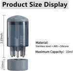 ⁦مشط توزيع فروة الرأس، زجاجة توزيع الزيت المحمولة، مشط شعر لتدليك فروة الرأس والعناية بالنمو، فرشاة سائل الرأس لمعالجة الزيوت العطرية⁩ - الصورة ⁦2⁩