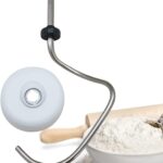 خطاف عجين مع عاكس للعجين بلون ابيض لمحضر الطعام بوش I خطاف بديل مناسب لبوش MUM4 وMUM5 I مكشطة خطاف العجين لمحضر الطعام I ملحقات بوش MUM4/MUM5