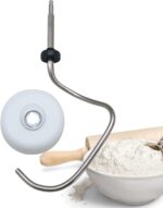 خطاف عجين مع عاكس للعجين بلون ابيض لمحضر الطعام بوش I خطاف بديل مناسب لبوش MUM4 وMUM5 I مكشطة خطاف العجين لمحضر الطعام I ملحقات بوش MUM4/MUM5