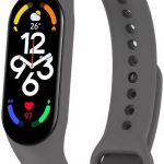 مارجون سوار ساعة من السيليكون لساعة شاومي مي باند 7، سوار بديل للساعة الذكية (لون رمادي)