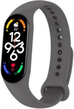 مارجون سوار ساعة من السيليكون لساعة شاومي مي باند 7، سوار بديل للساعة الذكية (لون رمادي)