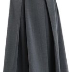 تنورة طويلة بكسرات للنساء من سي بي واي بي سي ار دي، تنورة كاجوال بقصة ايه لاين عالية الخصر بتصميم نحيف صيفي عصري للبنات في المدرسة، تنورة بطول الركبة للنساء