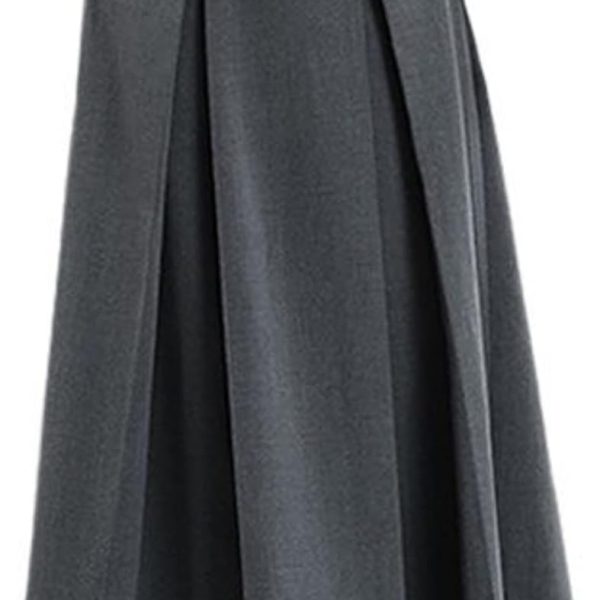 تنورة طويلة بكسرات للنساء من سي بي واي بي سي ار دي، تنورة كاجوال بقصة ايه لاين عالية الخصر بتصميم نحيف صيفي عصري للبنات في المدرسة، تنورة بطول الركبة للنساء