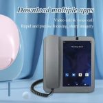 ⁦هاتف مكتبي 4G VoLTE GSM بشريحة اتصال واي فاي وبلوتوث وشاشة لمس لاسلكية ثابتة بنظام اندرويد⁩ - الصورة ⁦2⁩
