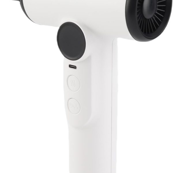 جوشيدا مجفف شعر لاسلكي بشاشة رقمية، مجفف شعر قابل لاعادة الشحن بمنفذ USB بـ3 سرعات مع فوهة، مجفف شعر محمول للسفر والسكن والتخييم في الهواء الطلق