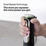 ⁦براون خلاط يدوي مالتي كويك 9، خلاط يدوي، محضر طعام XL، تقنية اكتيف باور درايف، مفرمة 500 مل، كوب 600 مل خالي من البيسفينول ايه مع غطاء، 1200 واط، 220-240 فولت، 50-60 هرتز، MQ 9135XI، اسود⁩ - الصورة ⁦5⁩