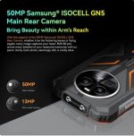 ⁦هاتف ذكي متين BV8100 هيليو G99 6.5 انش 2.4K FHD+ 120Hz 24 (8+16) GB RAM 256GB 50MP 8800mAh 45 واط اندرويد 14⁩ - الصورة ⁦7⁩