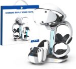 ⁦حامل قاعدة شحن لجهاز بلاي ستيشن 5 في ار 2، حامل شحن PSVR2، قاعدة شحن مغناطيسية لاجهزة تحكم PS5 VR2، حامل شحن عالي السرعة، مؤشر LED، حامل سماعات راس الواقع الافتراضي⁩ - الصورة ⁦8⁩