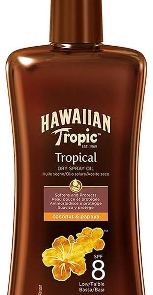 زيت بخاخ جاف واقي من أشعة الشمس بدرجة 8 من هاوايان تروبيك