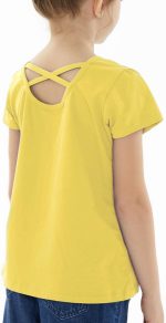 ⁦نوومفيش تي شيرت كريس كروس باك باكمام قصيرة منفوخة للبنات (2-12 سنة)⁩ - الصورة ⁦4⁩