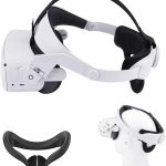 حزام اوكيولوس كويست 2 هالو وغطاء وجه سيليكون - بديل قابل للتعديل لسوار كويست 2 ايليت - يخفف ضغط الوجه بلمسة مريحة - ملحقات اوكيولوس كويست 2 في ار حزام راس (ابيض)