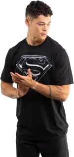 تيشيرت رجالي بشعار سوبرمان ستيل (عبوة من قطعة واحدة)