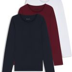 بوس ملابس داخلية كلاسيكية باكمام طويلة للرجال من ليشيرترن، 3 قطع