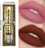 ⁦Long‑last‑Wear Two-Tone Dual Colour Lipstick | Moisturizing, Waterproof, Transfer‑Proof Lip Color | Gradient Ombré Lip Color Stick | Fade Resistant & Smudge Proof | Vegan Formula(Berry Drip(101))⁩ - الصورة ⁦4⁩