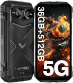 جوال في ماكس بلس متين 5G، 22000mAh 16GB+512GB، اندرويد 14، رؤية ليلية 200MP+32MP+20MP، شاشة 6.55 انش FHD+120Hz IPS، مقاوم للماء IP68/IP69K، NFC/OTG (اسود)